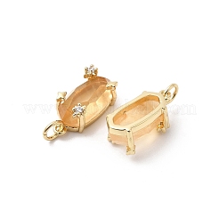 Faceted Natural Citrine Pendants&nbsp;KK-Z137-14G-02