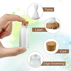 100Pcs 2 Styles Glass Cork Bead Containers&nbsp;CON-YW0001-61