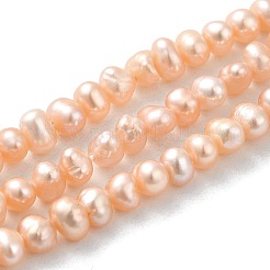 Natural Cultured Freshwater Pearl Beads Strands&nbsp;PEAR-F004-03-02