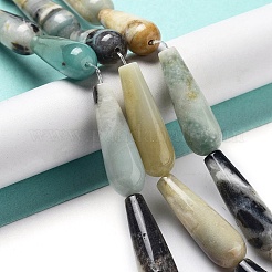 Natural Flower Amazonite Beads Strands&nbsp;G-P528-H03-01