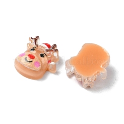 Sandy Brown Christmas Series Resin Cabochons&nbsp;CRES-Q006-02C