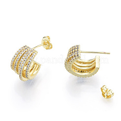 Cubic Zirconia Multi Circle Stud Earrings&nbsp;EJEW-N011-110A