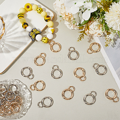 24Pcs 2 Colors Alloy Spring Gate Rings&nbsp;FIND-SC0016-60