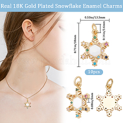 10Pcs Christmas Themed Brass Micro Pave Clear Cubic Zirconia Pendants&nbsp;ZIRC-BBC0002-87