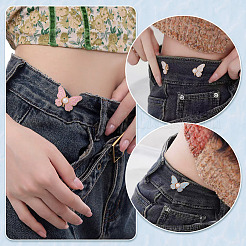 7 Pairs 7 Colors Butterfly Shape Alloy Enamel Adjustable Jean Button Pins&nbsp;FIND-TA0008-80