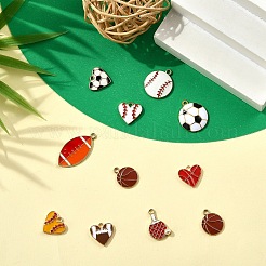 40Pcs 10 Styles Alloy Enamel Pendants&nbsp;ENAM-YW0005-46