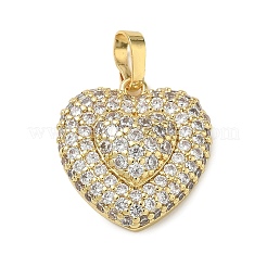 Brass Micro Pave Cubic Zirconia Pendants&nbsp;KK-CBA74BF-12G-02