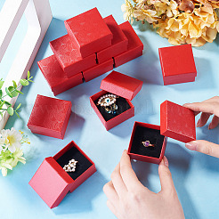 Shell Textured Paper Jewelry Ring Storage Gift Boxes&nbsp;CON-TAC0014-15C