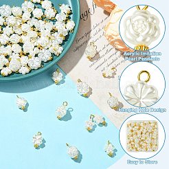 70Pcs 7 Styles Acrylic Imitation Pearl Pendants&nbsp;PALLOY-CJ00172