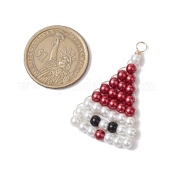 Baking Paint  Pearlized Glass Pearl Pendants Pendants&nbsp;PALLOY-JF03088