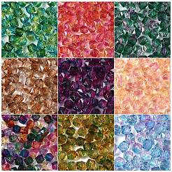 300Pcs Two Tone Transparent Spray Painted Acrylic Beads&nbsp;ACRP-YW0001-16