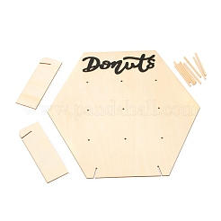 Poplar Wood Donut Rack Supplies Display&nbsp;DJEW-H006-02B