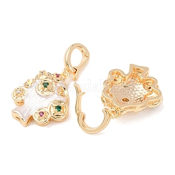 Brass Micro Pave Cubic Zirconia Peg Bails&nbsp;KK-A279-09G