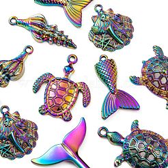 12Pcs 6 Style Ocean Themed Alloy Pendants&nbsp;FIND-LS0001-01