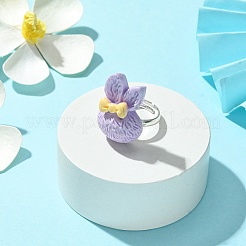 Bunny Resin Finger Ring&nbsp;RJEW-JR00638-01