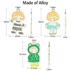 15Pcs 3 Styles Alloy Enamel Pendants&nbsp;ENAM-CJ0004-54