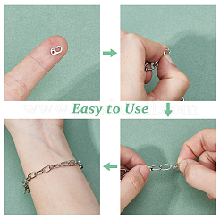10Pcs Stainless Steel Push Gate Snap Keychain Clasp Findings&nbsp;FIND-HS0001-70