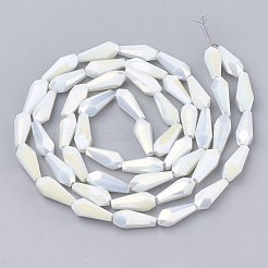Electroplate Opaque Solid Color Glass Beads Strands&nbsp;X-EGLA-T008-12I