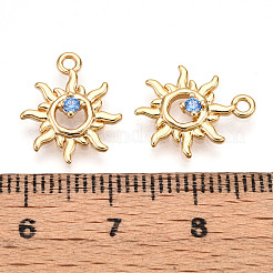 Brass Micro Pave Cubic Zirconia Charms&nbsp;KK-N261-100G