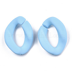 Opaque Spray Painted Acrylic Linking Rings&nbsp;X-OACR-S036-001A-I14