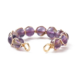 Natural & Synthetic Gemstone Cuff Ring&nbsp;RJEW-JR00488