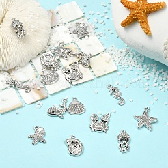 16Pcs 8 Styles Alloy Crystal Rhinestone Pendants&nbsp;FIND-YW0012-26