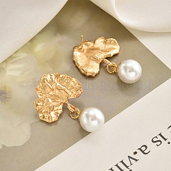 Alloy & Plastic Pearl Stud Dangle Earrings for Women&nbsp;WG4F141-01