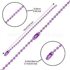 30Pcs 6 Colors Spray Painted Iron Ball Chains&nbsp;IFIN-YW0003-62