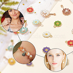 60Pcs 10 Style Alloy Enamel Pendants&nbsp;FIND-NB0004-33