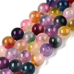 Dyed Natural White Jade Beads Strands&nbsp;G-T138-8mm-210-19