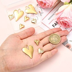 12Pcs 3 Styles 304 Stainless Steel & Brass Mico Pave Cubic Zirconia Pendants&nbsp;DIY-SZ0010-61