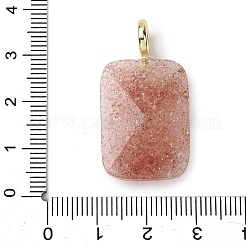 Natural Strawberry Quartz Faceted Pendants&nbsp;G-B186-01G-05