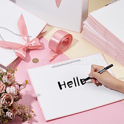 24Pcs Rectangle Paper Gift Storage Handle Bags with Ribbons&nbsp;ABAG-WA0001-23