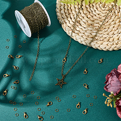 DIY Brass Flat Oval Cable Chains Necklaces Making Kits&nbsp;DIY-SC0029-12