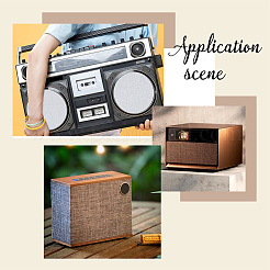 Burlap Speaker Grill Cloth&nbsp;AJEW-WH0459-94B