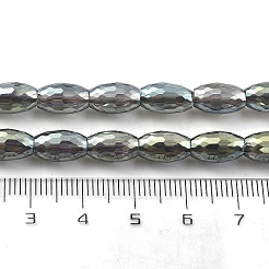 Electroplate Transparent Glass Beads Strands&nbsp;EGLA-M032-02A-PL01