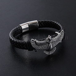 Punk Braided PU Leather Cord Bracelets&nbsp;VE5934-1
