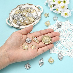 30Pcs 6 Styles Alloy Rhinestone Pendants&nbsp;FIND-YW0011-97