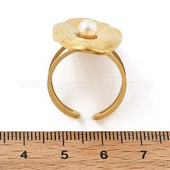 Oval 304 Stainless Steel Open Cuff Ring&nbsp;RJEW-R014-01G