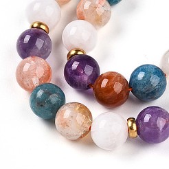 Natural Mixed Stone Beads Strands&nbsp;G-T140-8mm-15