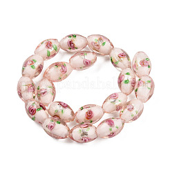 Handmade Silver Foil Glass Lampwork Beads&nbsp;X-LAMP-Q030-02O