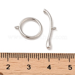 Rhodium Plated 925 Sterling Silver Toggle Clasps&nbsp;STER-G038-03P