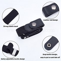 4Pcs 4 Style Unisex Adjustable No Buckle Imitation Leather Elastic Waist Belt&nbsp;AJEW-GF0003-27B