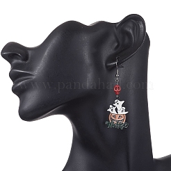 Halloween Series Alloy Enamel Dangle Earrings&nbsp;EJEW-JE06522
