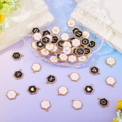 52Pcs 2 Colors Alloy Enamel Pendants&nbsp;ENAM-TA0002-97B