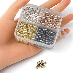 1000Pcs 4 Style Iron & ABS Plastic Spacer Beads&nbsp;DIY-YW0006-95