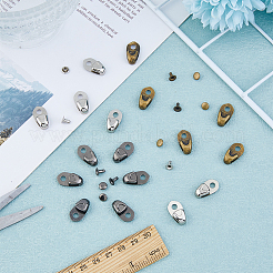 30 Sets 3 Colors Alloy Boot Lace Hooks&nbsp;FIND-DC0005-85