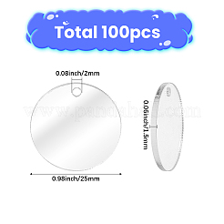 100Pcs Transparent Acrylic Pendants&nbsp;OACR-SC0002-99A