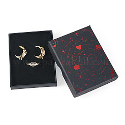 5Pcs Hot Stamping Planet Cardboard Jewelry Packaging Boxes&nbsp;CON-TA0001-44A