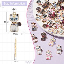 40Pcs 8 Styles Rack Plating Alloy Pendants&nbsp;ENAM-CJ0004-89